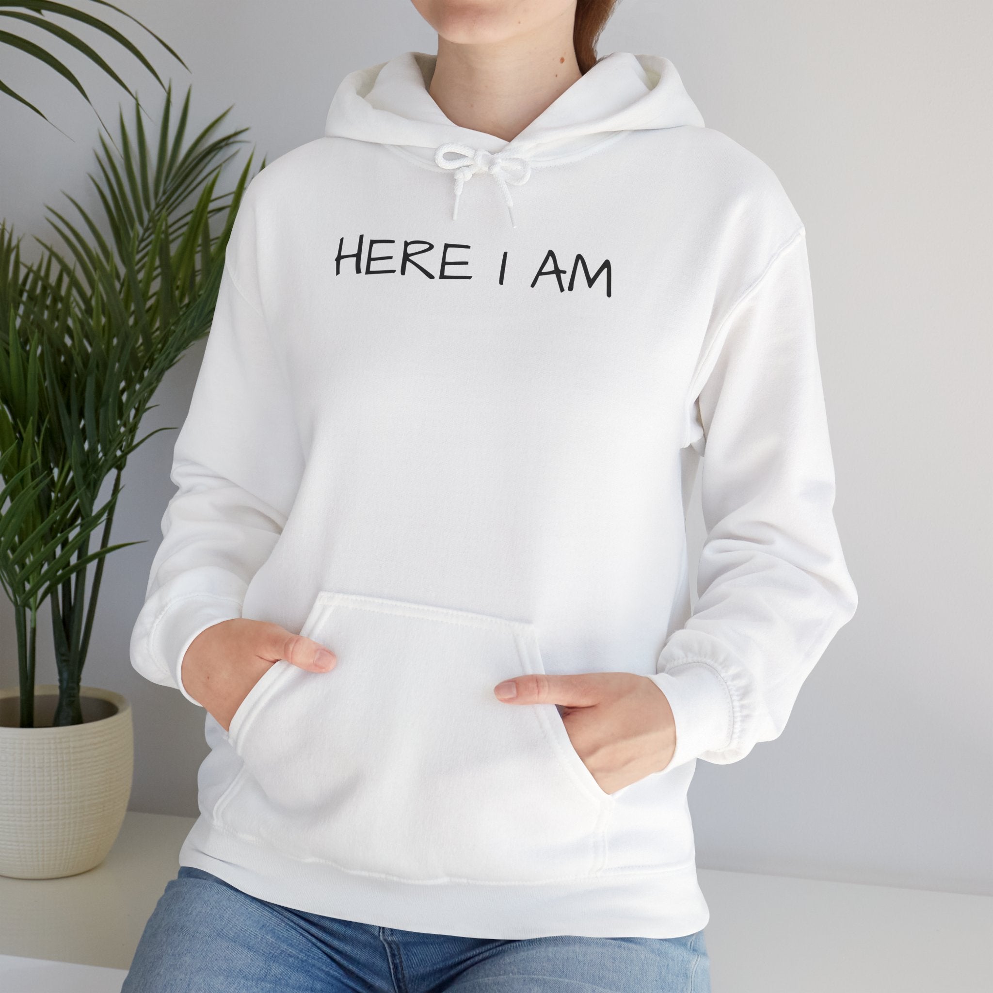 Here I AM Hoodie | Bold Statement Sweatshirt | Yeshua,Jesus King Merch,The Way the Truth Life , Mothers Day gift