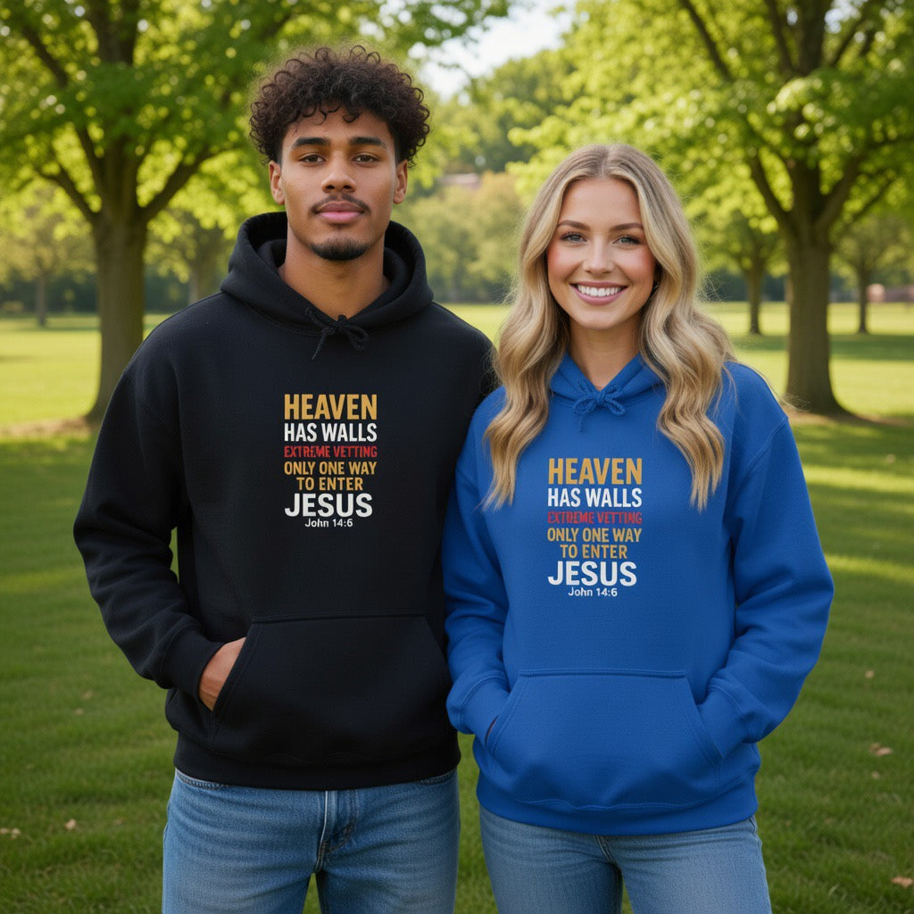 Heaven Has Walls Jesus Hoodie John 14:6| Christian Faith| Jesus Is The Only Way, Fathers Day gift, Pastor gift, Salvation