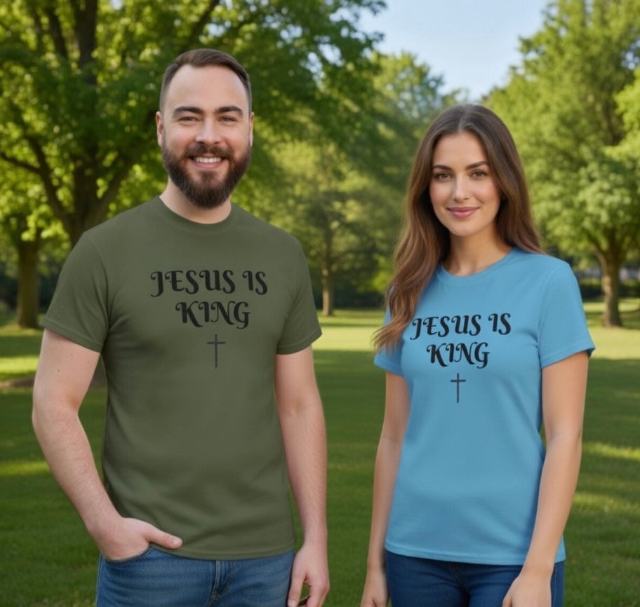 Jesus Is King T-Shirt | Christian Faith Typography Tee