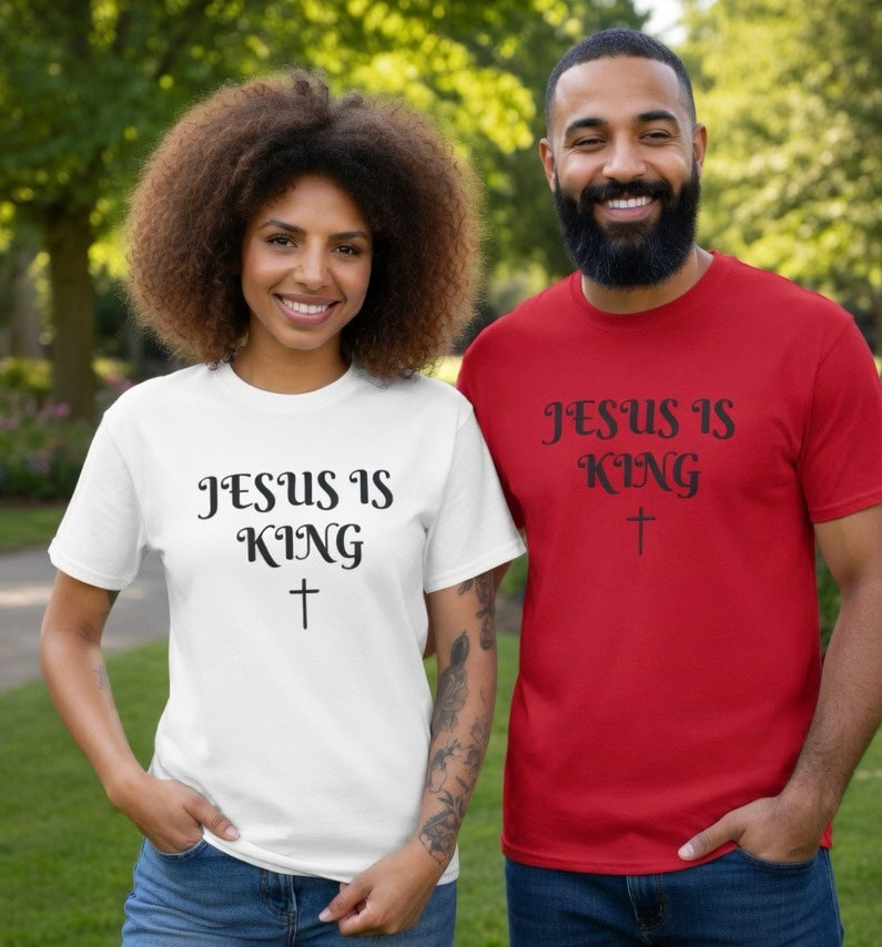 Jesus Is King T-Shirt | Christian Faith Typography Tee