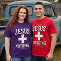 Jesus Plus Nothing T-Shirt| Christian Faith Graphic Shirt | Pastor shirt, Yeshua Jesus shirt