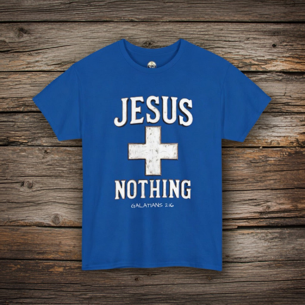 Jesus Plus Nothing T-Shirt| Christian Faith Graphic Shirt | Pastor shirt, Yeshua Jesus shirt