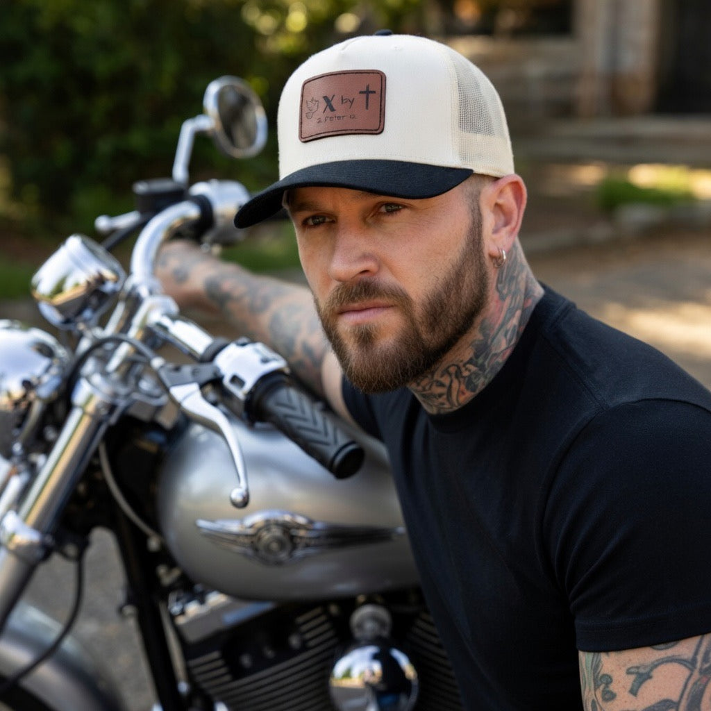 Peace Multiplied by Jesus 2 Peter 1:2 Leather Patch baseball cap| Christian Faith Hat, Yeshua, Jesus Is King Merch, Mens, Faith over fear
