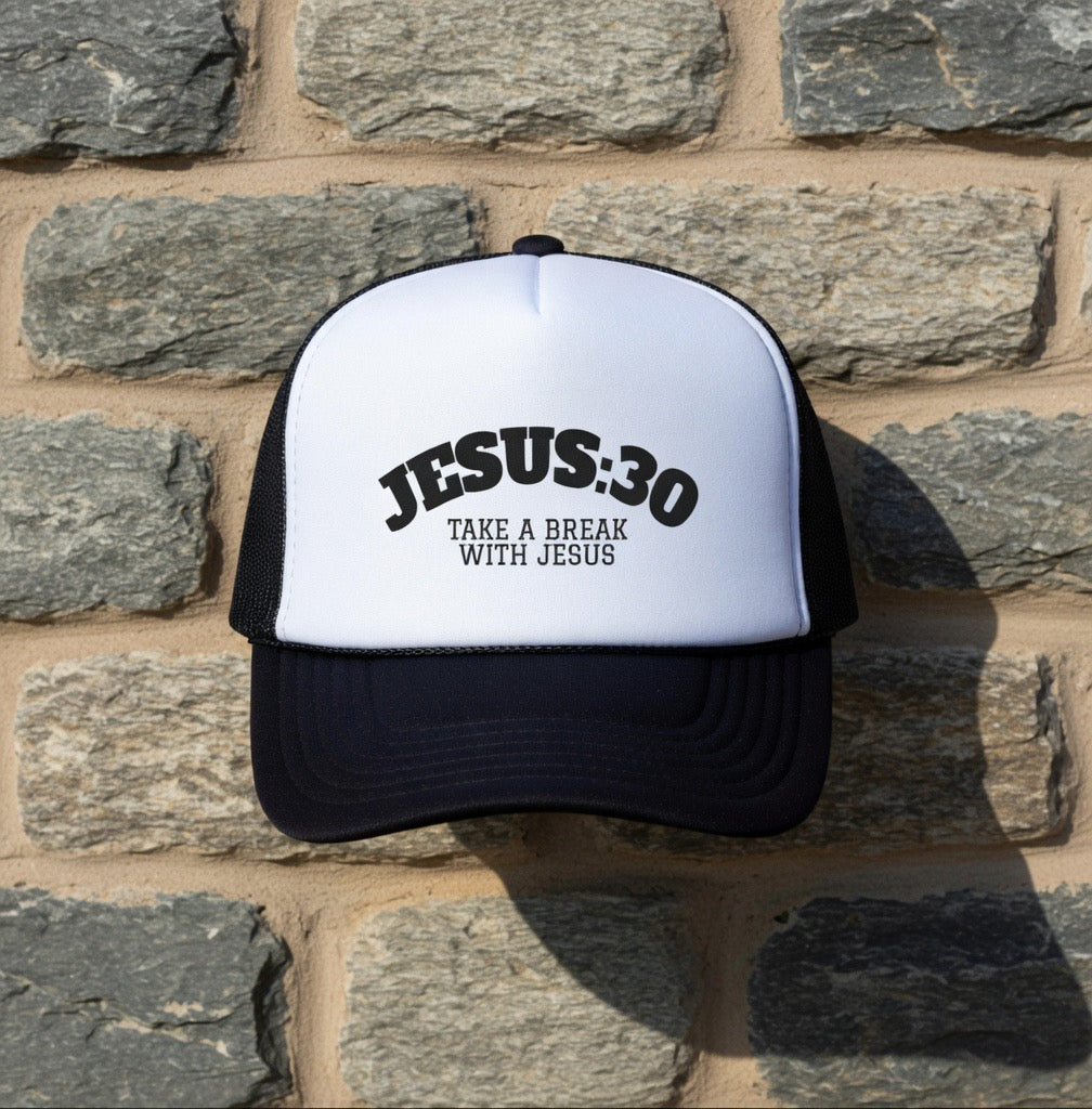 Jesus:30 It's Jesus Time Trucker Cap | Christian Faith Hat