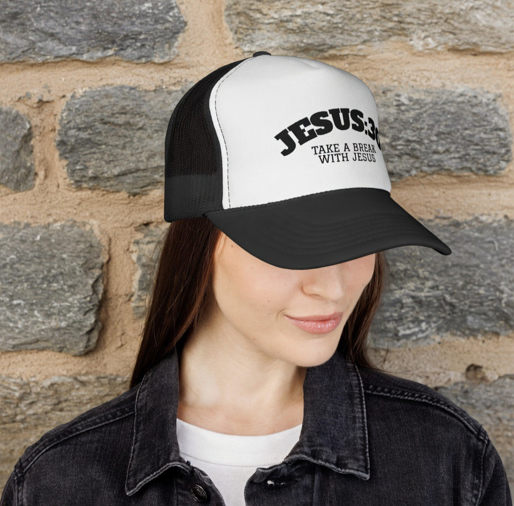 Jesus:30 It's Jesus Time Trucker Cap | Christian Faith Hat