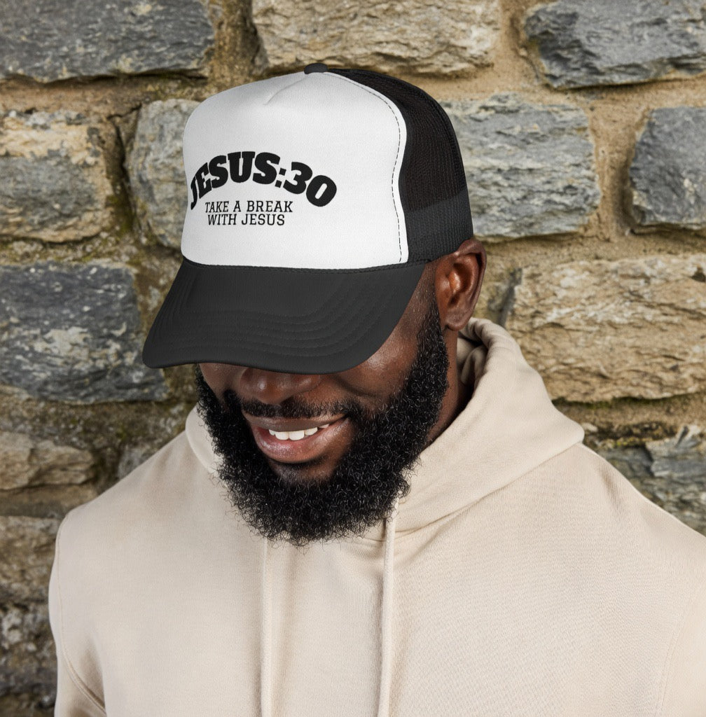 Jesus:30 It's Jesus Time Trucker Cap | Christian Faith Hat