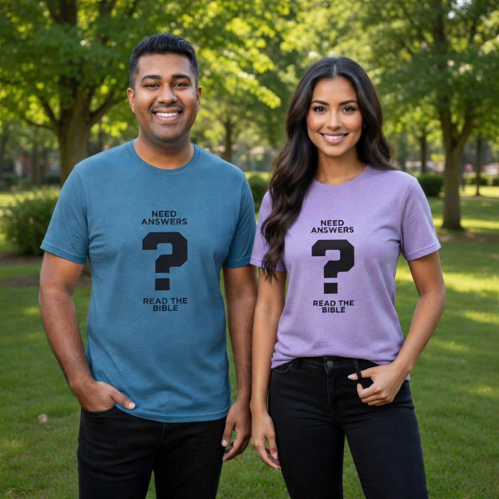 Need Answers ? Read the Bible T-Shirt | Christian Faith Graphic Shirt | Pastor shirt, Yeshua Jesus shirt