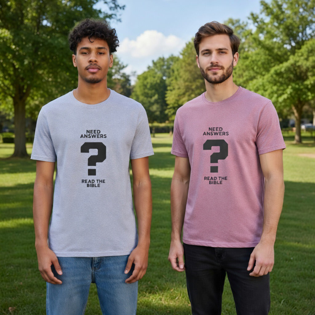 Need Answers ? Read the Bible T-Shirt | Christian Faith Graphic Shirt | Pastor shirt, Yeshua Jesus shirt