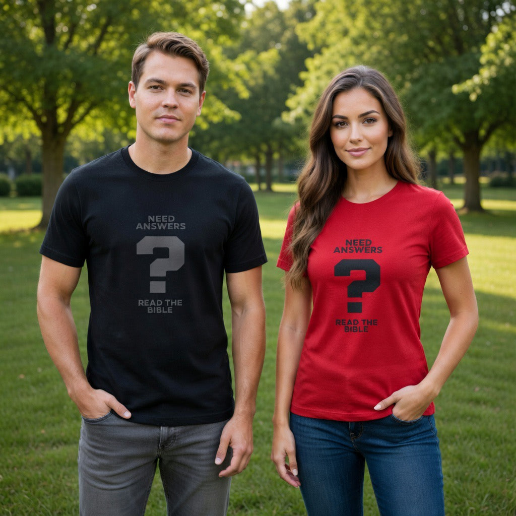 Need Answers ? Read the Bible T-Shirt | Christian Faith Graphic Shirt | Pastor shirt, Yeshua Jesus shirt