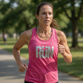 Women's RUN Graphic Cross Tank Tank| Running Tank, Athletic apparel Shirt, Mothers Day Gift, Christian Faith Tank, Jesus Yeshua