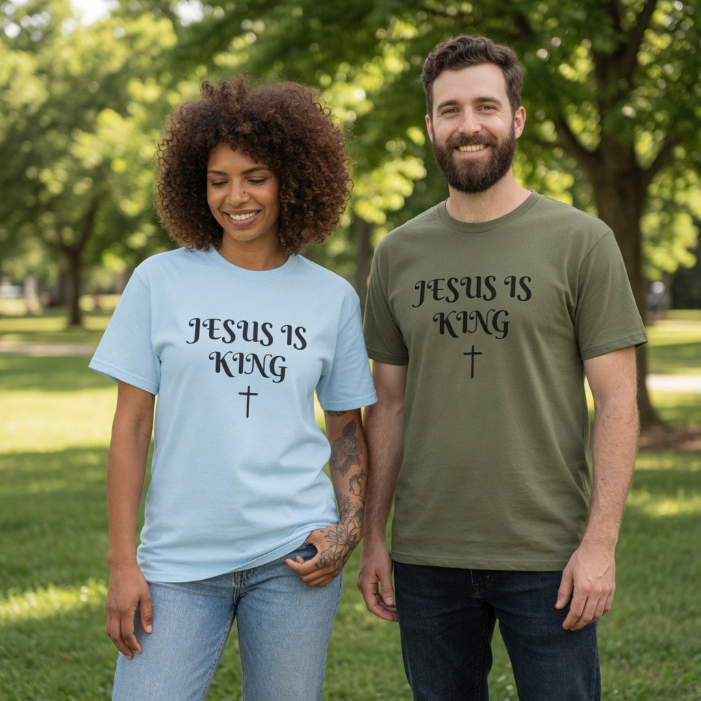 Jesus Is King T-Shirt | Christian Faith Typography Tee