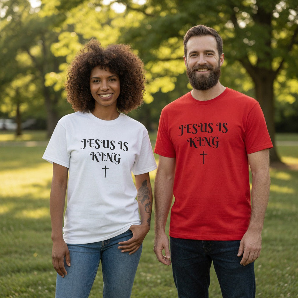 Jesus Is King T-Shirt | Christian Faith Typography Tee