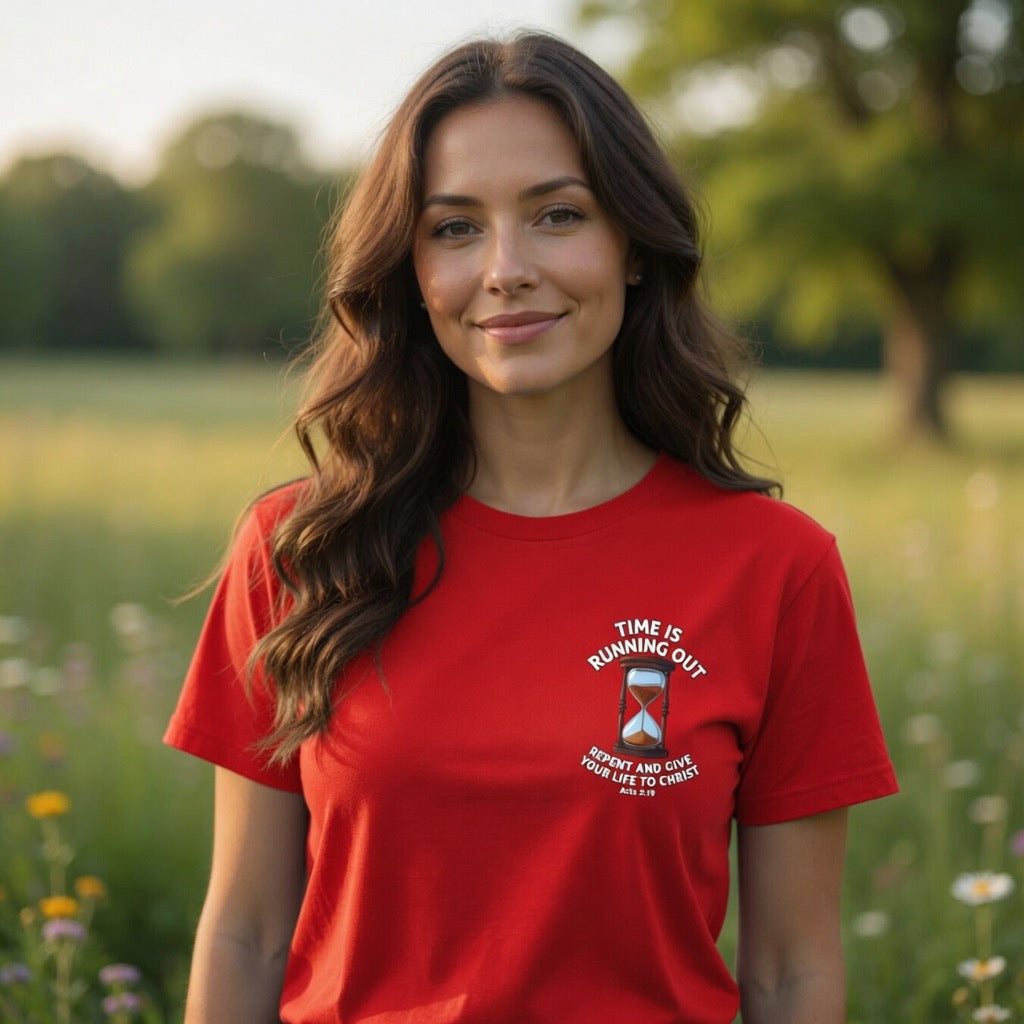 Repent and Be Saved| Time Is Running Out hourglass tee | Acts 3:19 Christian repentance shirt, JESUS SAVES, Yeshua Heaven