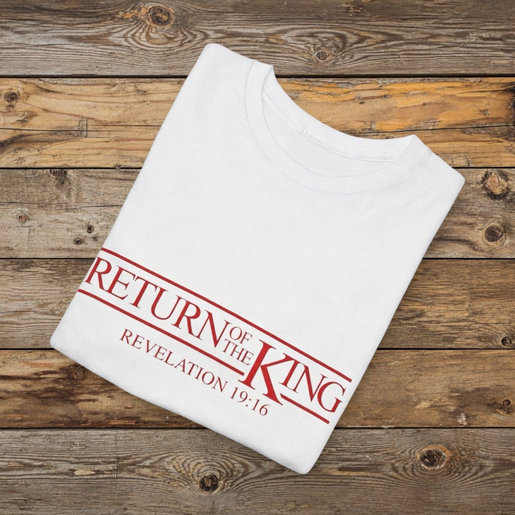 Return of the King t-shirt | Jesus King of Kings Revelation 19:16, Star Wars inspired | Christian Faith Scripture Shirt, Jedi