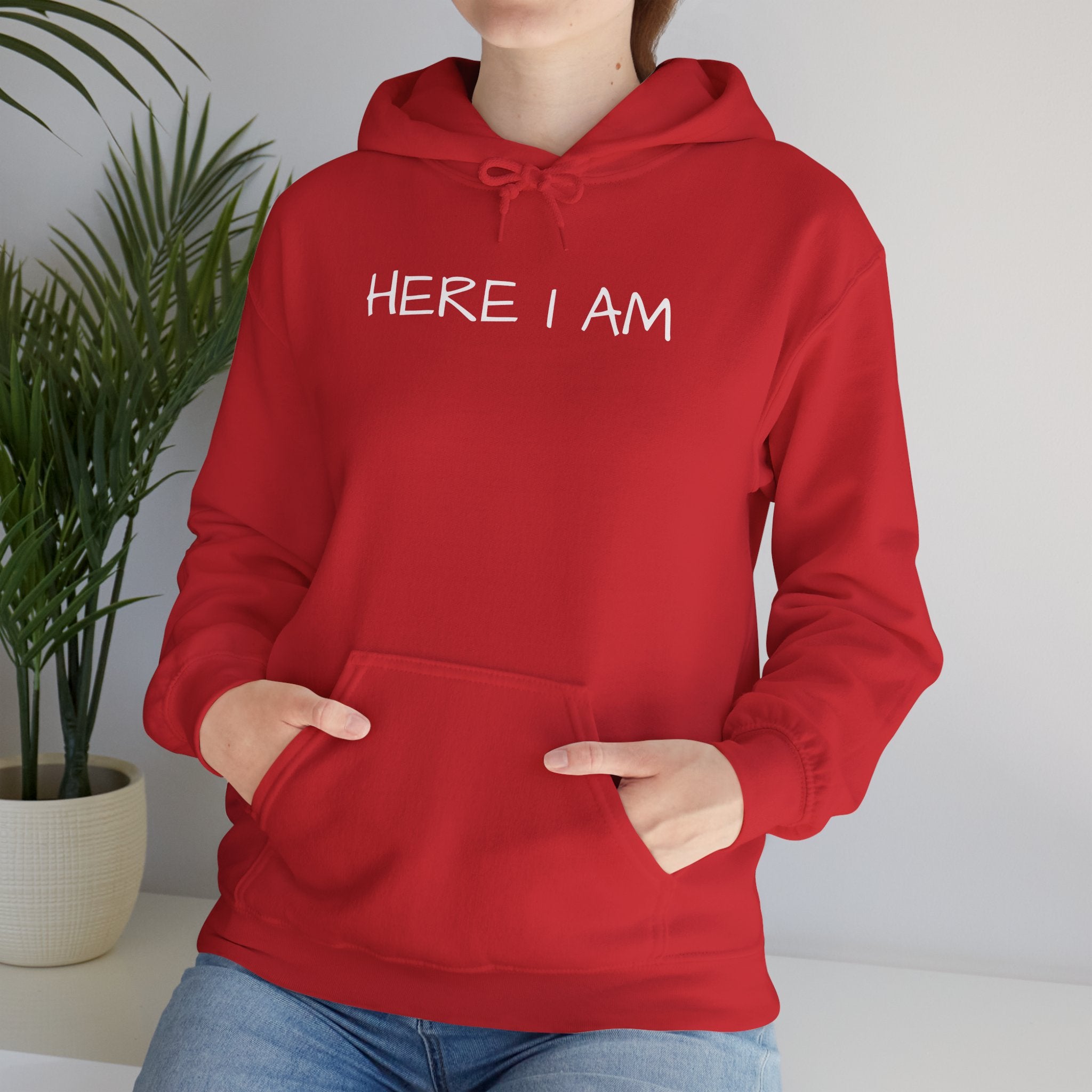 Here I AM Hoodie | Bold Statement Sweatshirt | Yeshua,Jesus King Merch,The Way the Truth Life , Mothers Day gift