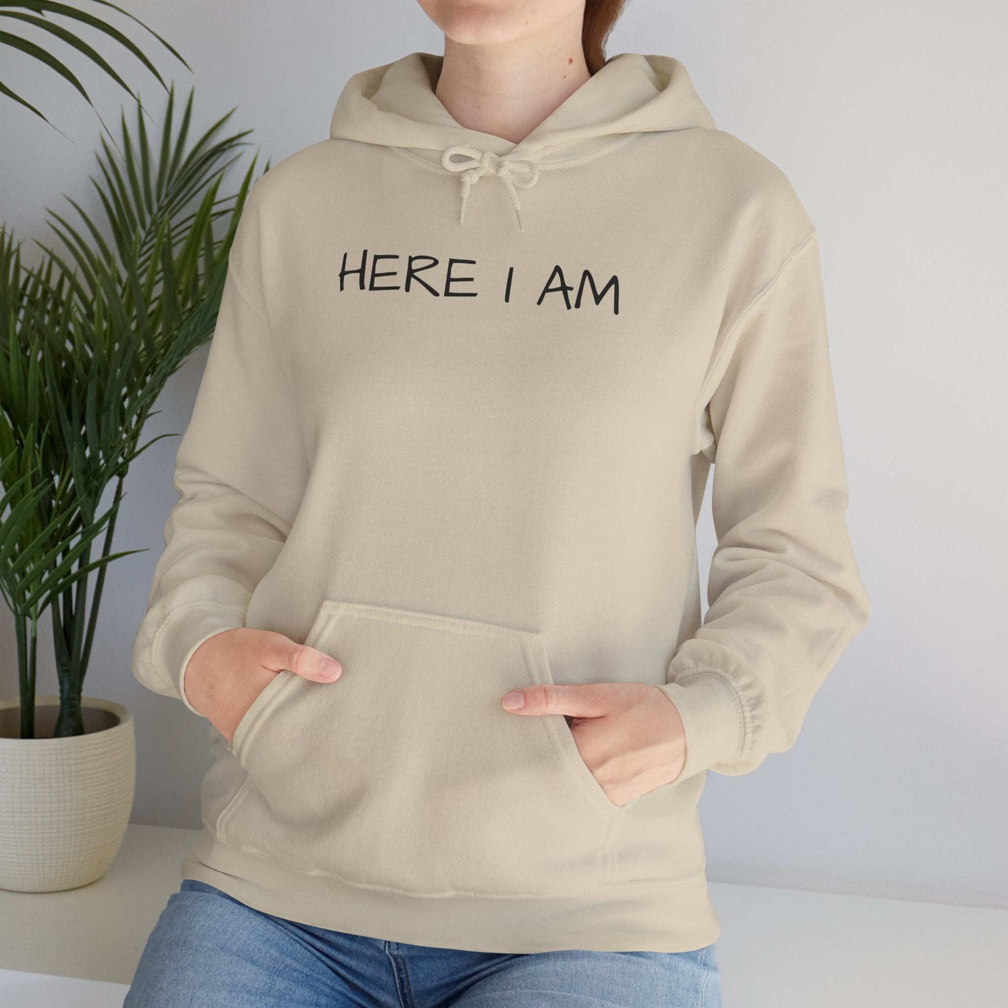 Here I AM Hoodie | Bold Statement Sweatshirt | Yeshua,Jesus King Merch,The Way the Truth Life , Mothers Day gift