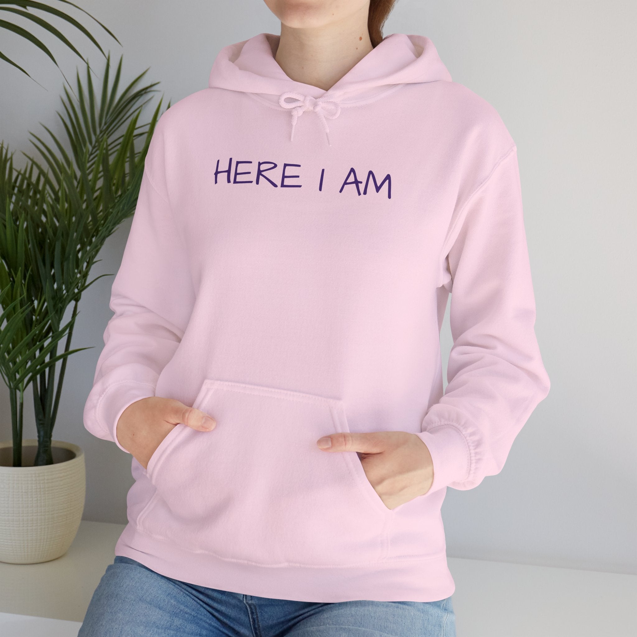 Here I AM Hoodie | Bold Statement Sweatshirt | Yeshua,Jesus King Merch,The Way the Truth Life , Mothers Day gift