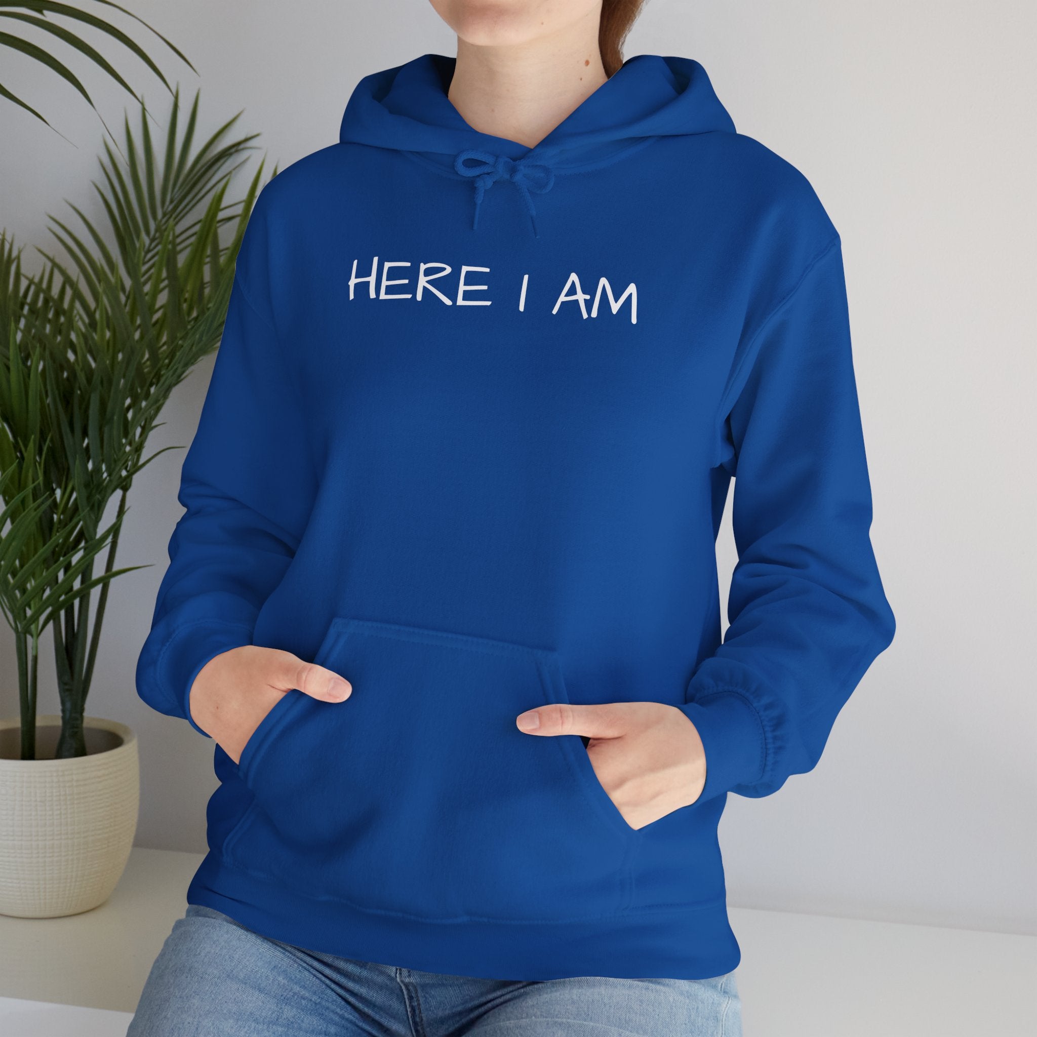 Here I AM Hoodie | Bold Statement Sweatshirt | Yeshua,Jesus King Merch,The Way the Truth Life , Mothers Day gift